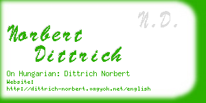 norbert dittrich business card